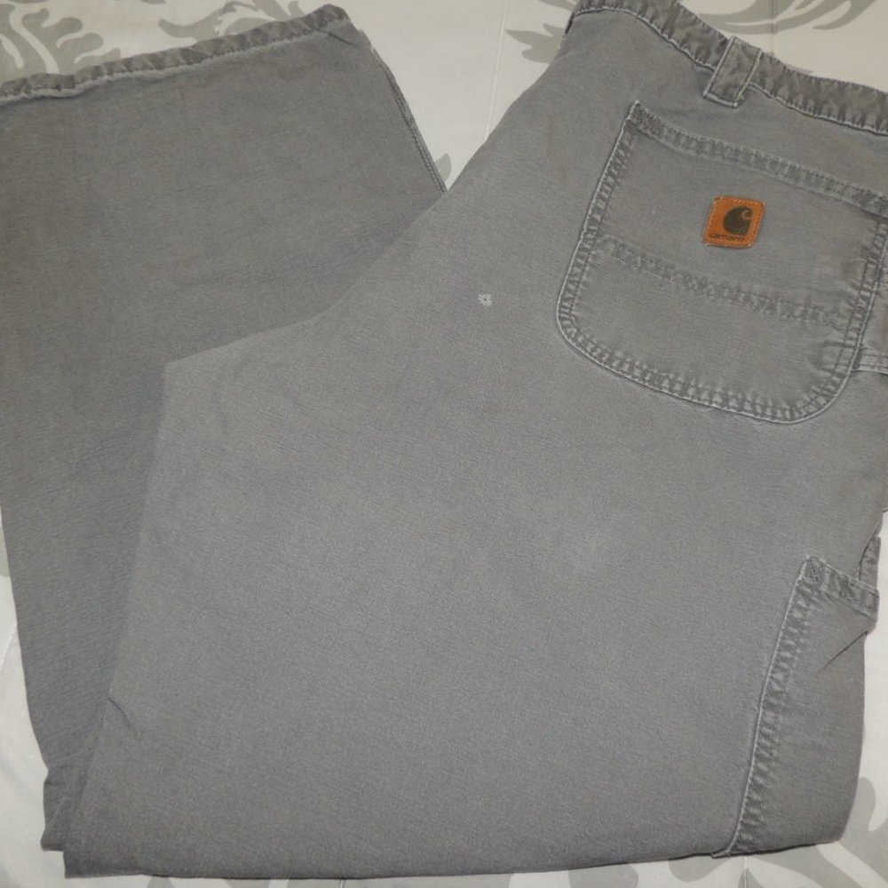 MENS CARHARTT 42x30 CARPENTER COTTON WORK PANTS